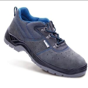 Chaussure SCORPIO en microfibre de cuir fendu perforée en S1P avec semelle en polyuréthane double densité